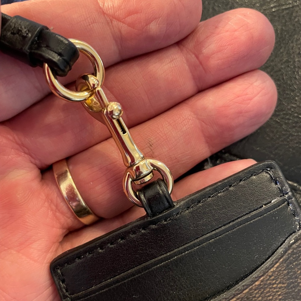 Authentic Coach Signature Logo Lanyard